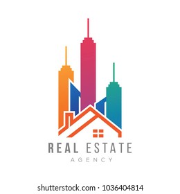 Real estate logo, vector logo template