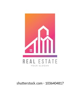 Real estate logo, vector logo template