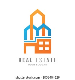 Real estate logo, vector logo template