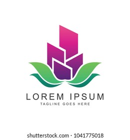 Real estate logo, vector logo template.