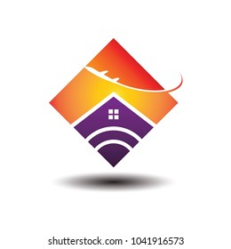 Real estate logo, vector logo template