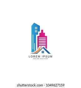Real estate logo, vector logo template