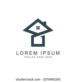 Real estate logo, vector logo template