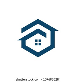 Real estate logo, vector logo template