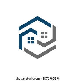 Real estate logo, vector logo template