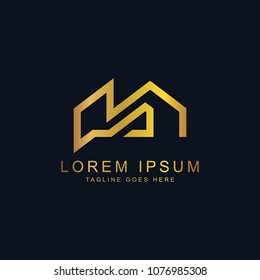 Real estate logo, vector logo template
