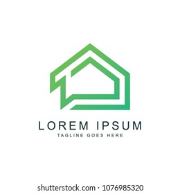 Real estate logo, vector logo template