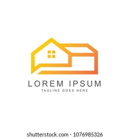 Real estate logo, vector logo template