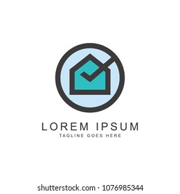 Real estate logo, vector logo template