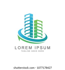 Real estate logo, vector logo template