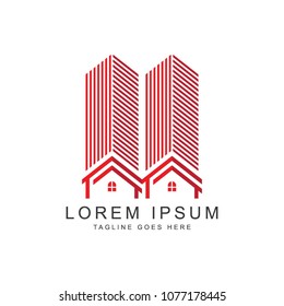 Real estate logo, vector logo template