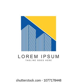 Real estate logo, vector logo template