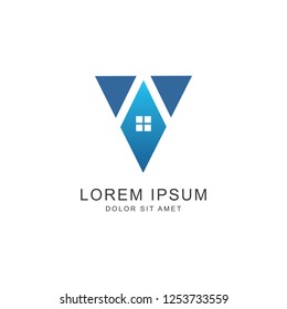 Real Estate Logo. Vector logo template