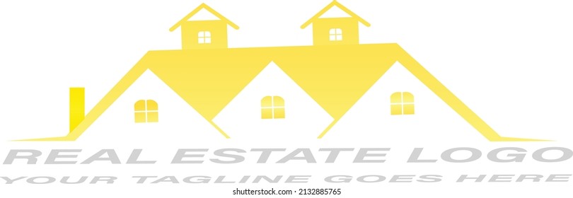 Real Estate Logo Vector Template Design white.