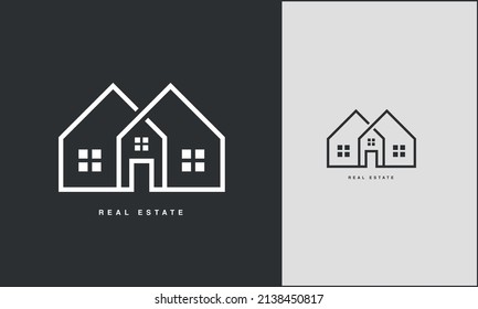 Real Estate logo Vector Template Minimal Design	
