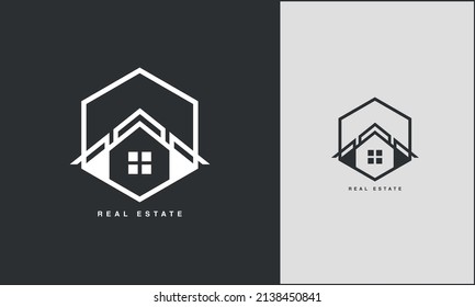 Real Estate logo Vector Template Minimal Design	
