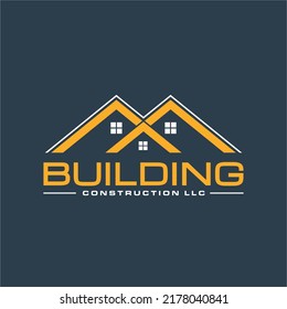 Real estate logo vector with three house icons