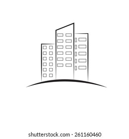 Real estate, the logo for your construction company. Vector illustration.