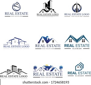 Real Estate logo,Real Estate, Building and Construction Logo Vector Design Eps 10