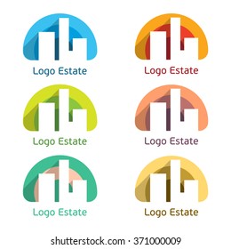 Real estate logos. House vector logo. Construction company sign. Building icons set. 