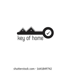real estate logos with key elements and house roof