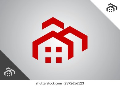 Real estate logotype. Architect and construction brand identity design template. Perfect logo for business related to construction industry. Isolated background. Vector eps 10.