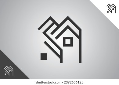 Real estate logotype. Architect and construction brand identity design template. Perfect logo for business related to construction industry. Isolated background. Vector eps 10.