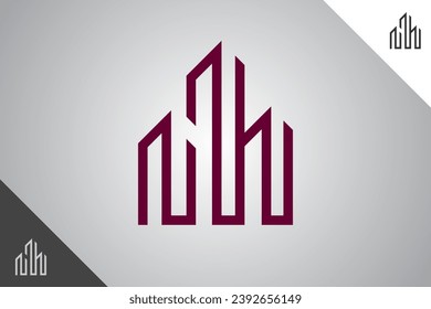 Real estate logotype. Architect and construction brand identity design template. Perfect logo for business related to construction industry. Isolated background. Vector eps 10.