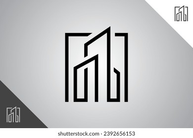 Real estate logotype. Architect and construction brand identity design template. Perfect logo for business related to construction industry. Isolated background. Vector eps 10.