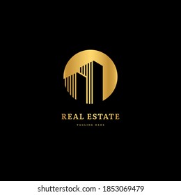 Real estate logotype. Fit for company and business property.
