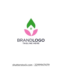 Real Estate Lotus and feminine logo designs modern pink
