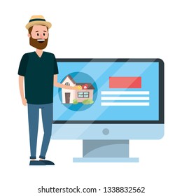 real estate man cartoon