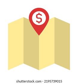 real estate map marker icon isolated