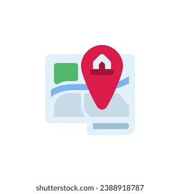 Immobilienplan, Vektorsymbol. Immobilien Icon flach Stil. perfekte Verwendung für Logo, Präsentation, Website und mehr. einfaches, modernes Icon-Design