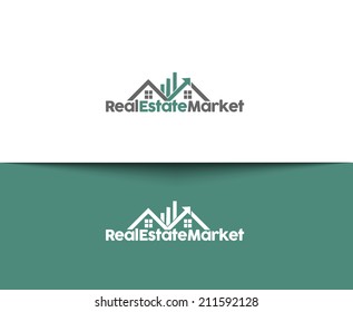 Real Estate Market Web Icons and Vector Logo 