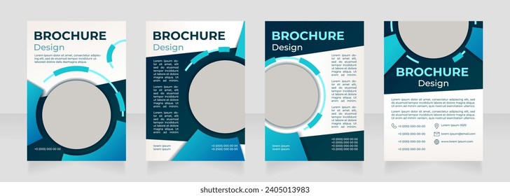 Real estate marketing blank brochure design. Template set with copy space for text. Premade corporate reports collection. Editable 4 paper pages