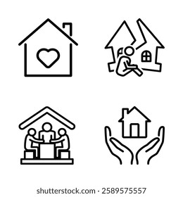 Real Estate Marketing Icons Minimalist Design