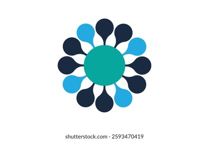 Real Estate Meta Ball icon vector or Logo design