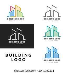 Real estate minimal building logo