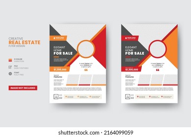 Real estate minimal flyer design template