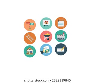 Real Estate minimal thin line web icon set. Included the icons as realty, property, mortgage, home loan and more. vector illustration Simple Set of Real Estate Related Vector Line Icons.