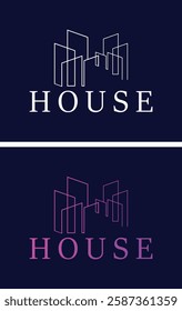 real estate minimalist  building logo	