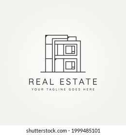 Real Estate Minimalist Line Art Icon Stock Vector (Royalty Free ...