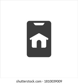 Real estate mobile app icon on white background