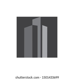 Real estate, modern abstract building logo design template vector illustration