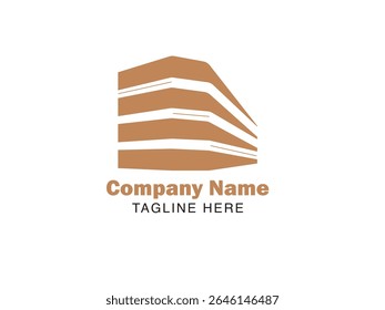 Real estate modern buildings logo design, golden and black minimalistic real estate logo designs