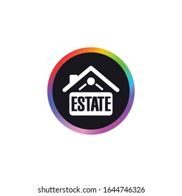 Real Estate - Icono de botón moderno