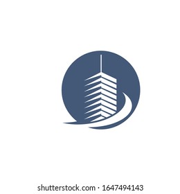 real estate modern city building vector template design