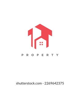Inmobiliaria con moderno diseño de logo creativo vector