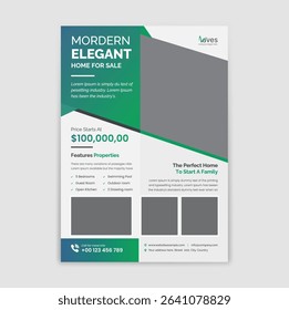 Real Estate Modern Flyer Design template home for sale, corporate real estate flyer design. property sale flyer design, Home for rent.